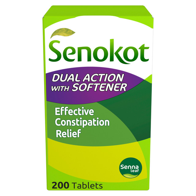 Senokot Dual Action with Softener for Effective Constipation Relief 200 Pack