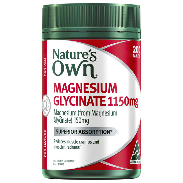 Nature's Own Magnesium Glycinate 1150mg 200 Tablets Nature's Own Magnesium Glycinate 1150mg 200 Tablets