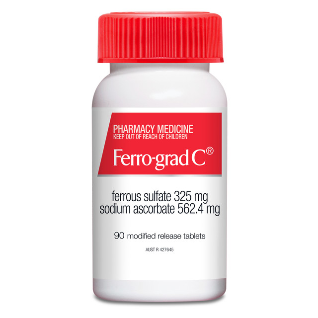 FERRO-GRAD C Iron 105mg & Vitamin C 90 Tablets