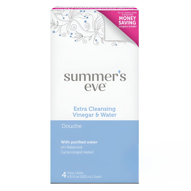 Summer's Eve Extra Cleansing Vinegar & Water Douche 133ml 4 Pack