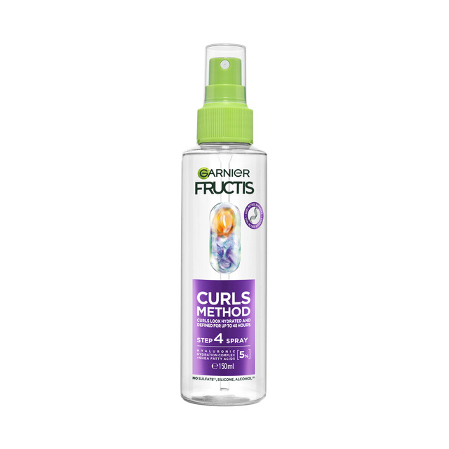 Garnier Fructis Curls Method Hydration Refreshing Spray, Revives curl bounce, 48H Hydration & Definition