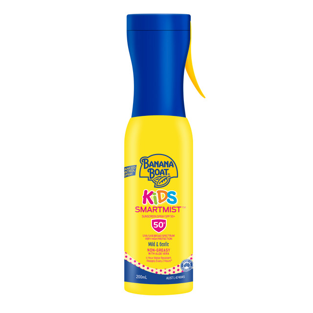 Banana Boat Kids SmartMist™ Sunscreen Spray SPF50+ 200mL Banana Boat Kids SmartMist™ Sunscreen Spray SPF50+ 200mL