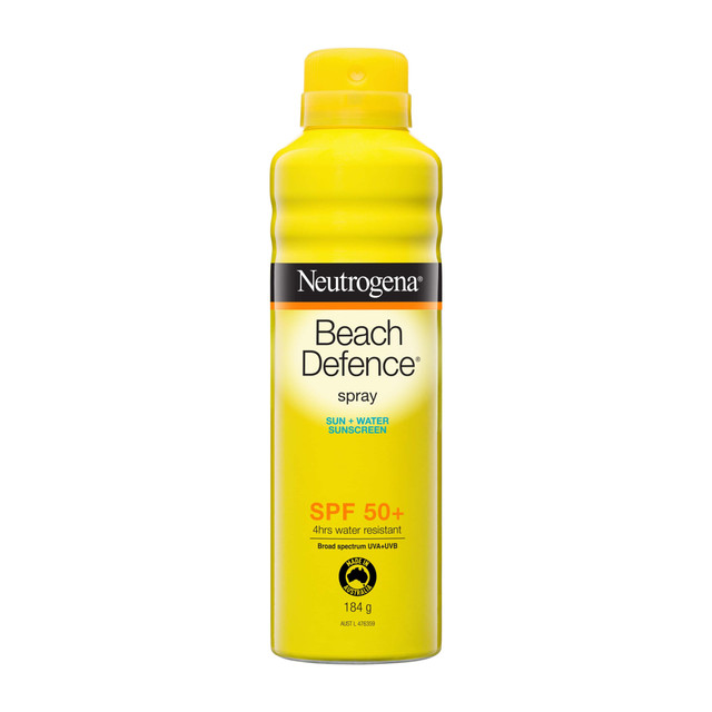 Neutrogena Beach Defence Sunscreen Spray SPF 50+ 4hrs Water Resistant 184g – Broad Spectrum Sun Protection