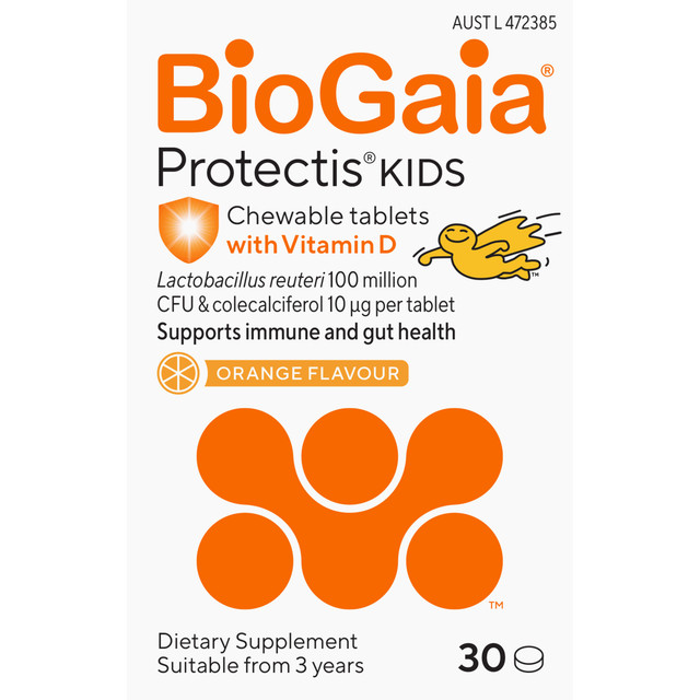 BioGaia Protectis Kids Chewable Tablets Orange Vit D BioGaia Protectis Kids Chewable Tablets Orange Vit D