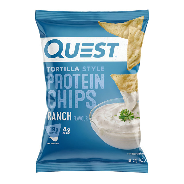 Quest Tortilla Style Protein Chips Ranch Flavour 32g Quest Tortilla Style Protein Chips Ranch Flavour 32g