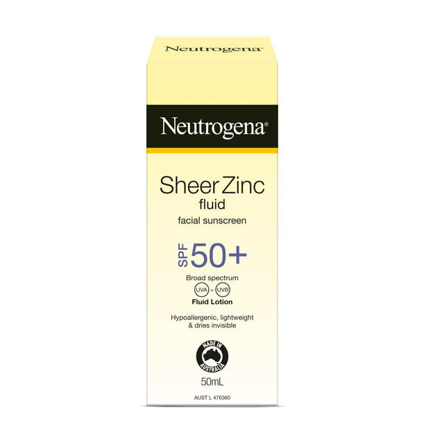 Neutrogena Sheer Zinc Face Fluid Sunscreen SPF50+ 50mL