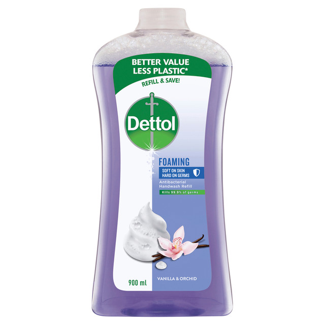 Dettol Foaming Antibacterial Handwash Refill Vanilla & Orchid 900ml Dettol Foaming Antibacterial Handwash Refill Vanilla & Orchid 900ml