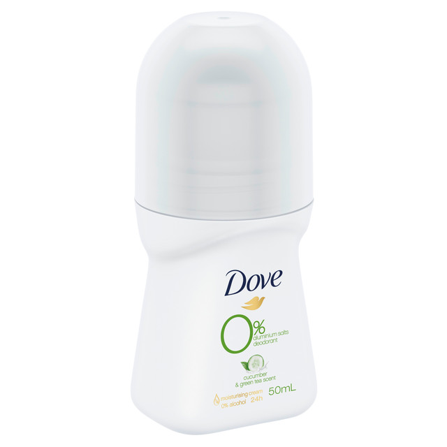 Dove  Deodorant Roll On  Cucumber & Green Tea Zero Aluminium  50 ML