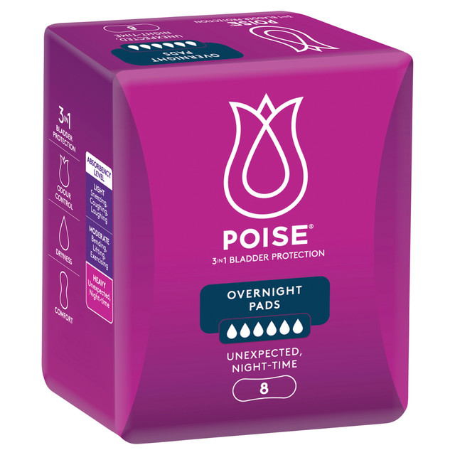 Poise Pads For Bladder Leaks Overnight 8 Pack Poise Pads For Bladder Leaks Overnight 8 Pack