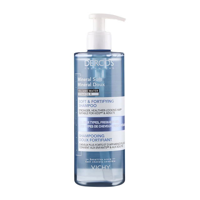 Dercos Mineral Soft+ Fortifying Shampoo 400ml