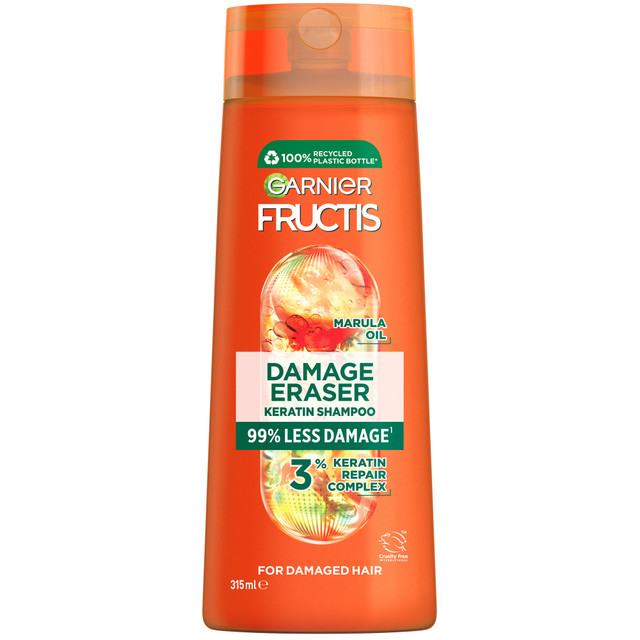 Garnier Fructis Damage Eraser Keratin Shampoo for Very Damaged and Split Hair 315ml