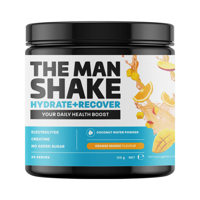 The Man Shake Hydrate + Recover Orange Mango 125g