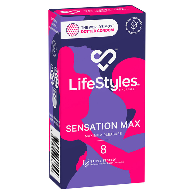 LifeStyles®️ Sensation Max Condoms 8 Pack