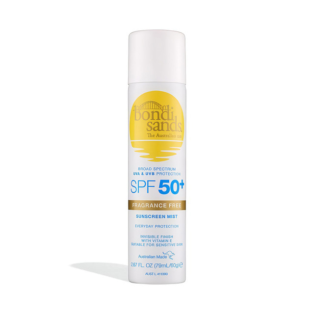 Bondi Sands Face Sunscreen Mist SPF 50+ Fragrance Free 75ml