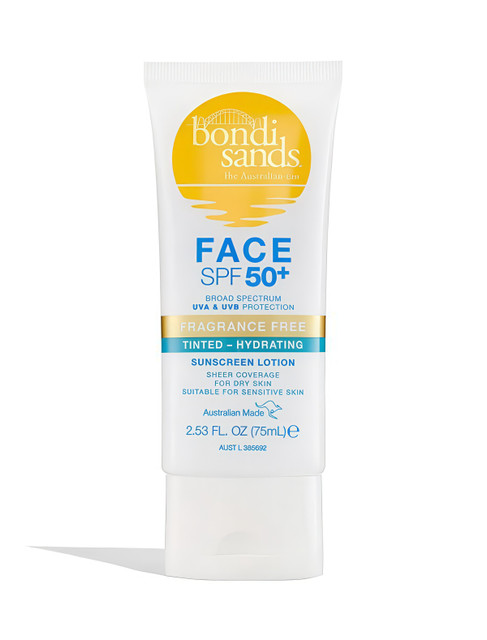 Bondi Sands Hydrating Tinted Face Lotion SPF 50+ Fragrance Free 75ml
