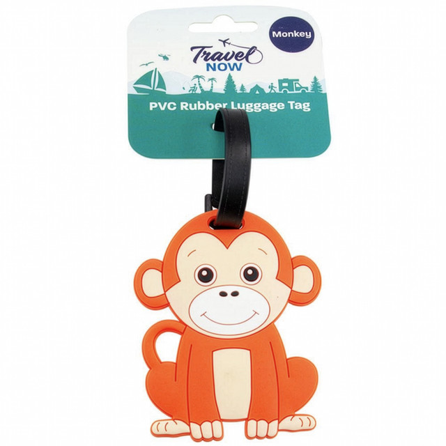 Travel Now Monkey Luggage Tag