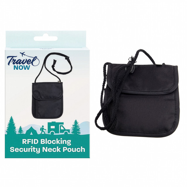 Travel Now RFID Blocking Security Neck Pouch