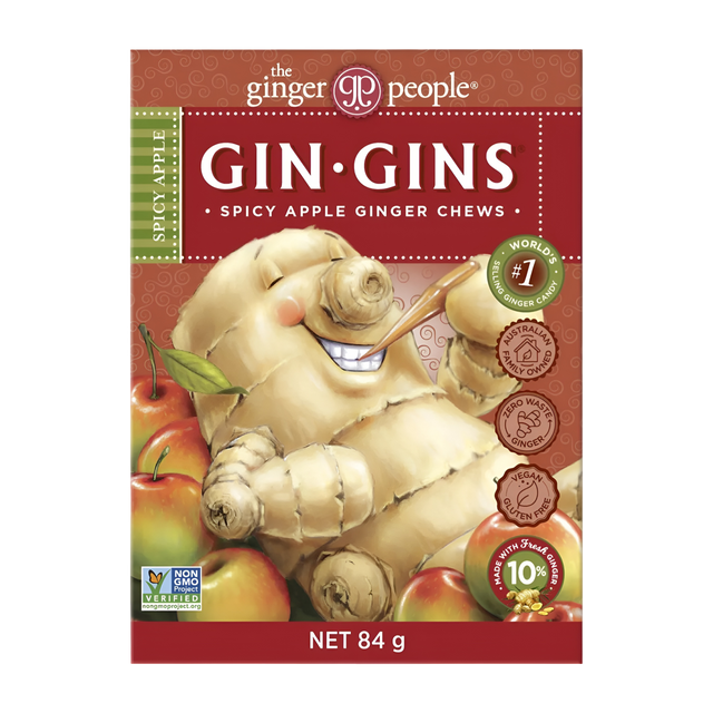 Ginger People Gin Gins Spicy Apple Ginger Chews 84g