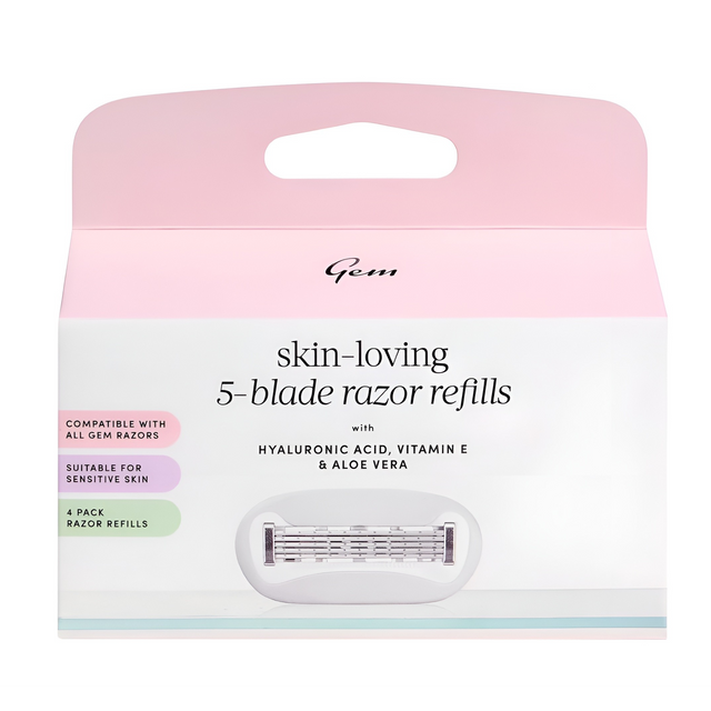 Gem Skin-Loving 5-blade Razor Refills
