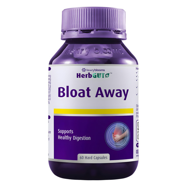 Henry Blooms HerbGUT+ Bloat Away 60 Capsules