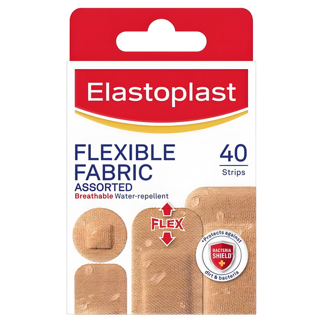 Elastoplast Flexible Fabric Assorted 40 Pack