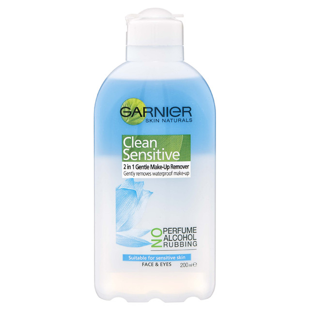 Garnier Clean Sensitive 2in1 Gentle Waterproof Make Up Remover