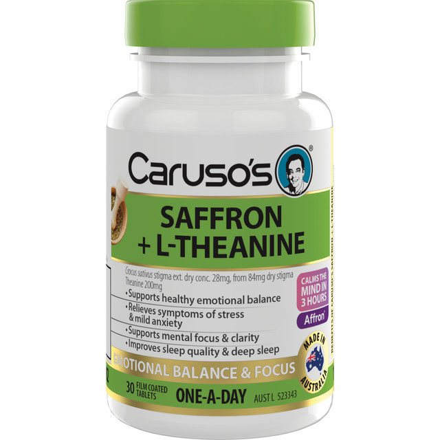 Caruso's Saffron + L-Theanine 30 Tablets