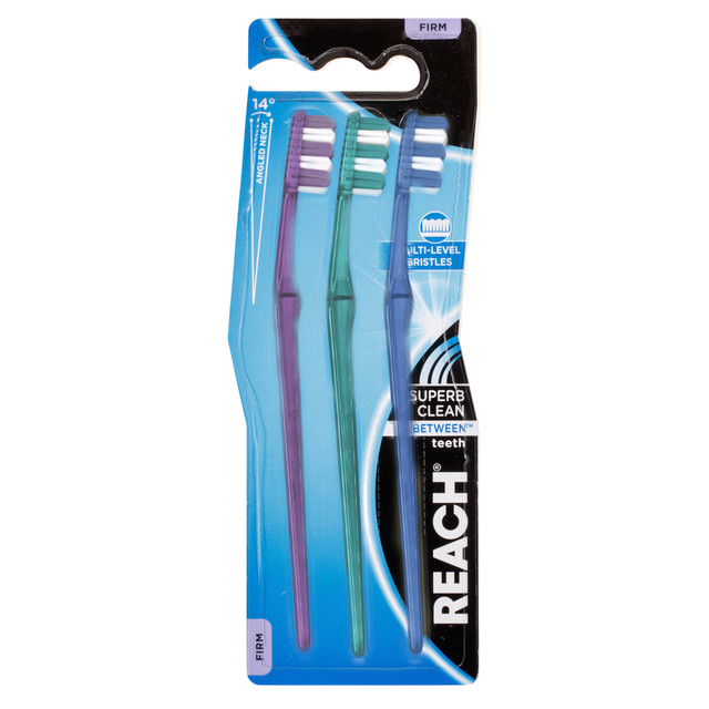 REACH® Superb Clean Bewtween Teeth Toothbrush Firm 3 PK