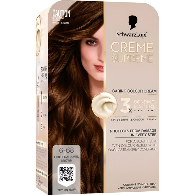 Schwarzkopf Creme Supreme 6.68 Light Caramel Brown
