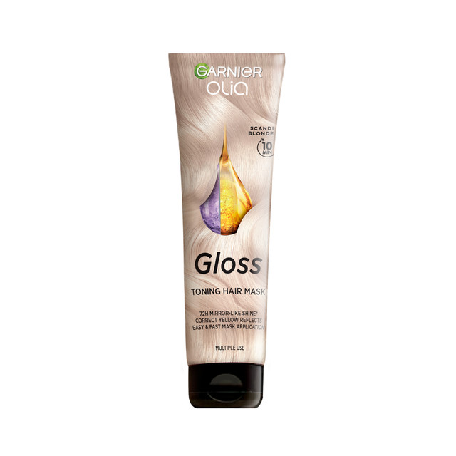 Garnier Olia Gloss - Scandi Blonde - Tinted Hair Mask, Extra Glossy, Healthy Hair With A Touch Of Colour 150ml