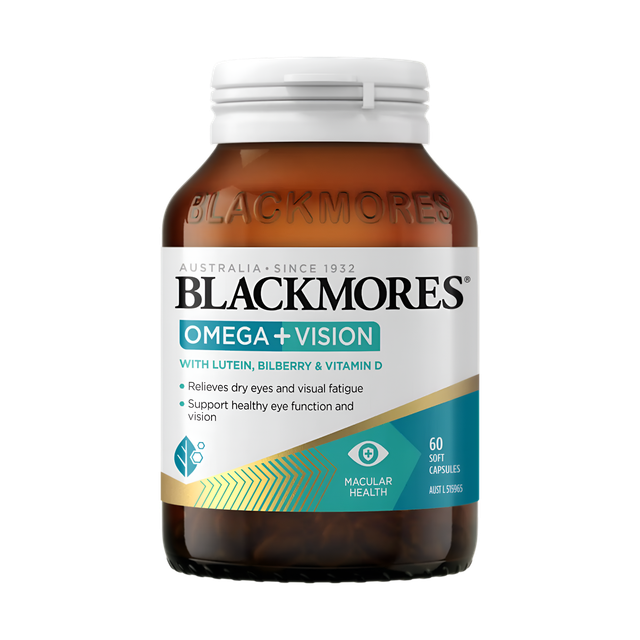 Blackmores Omega + Vision 60 Capsules