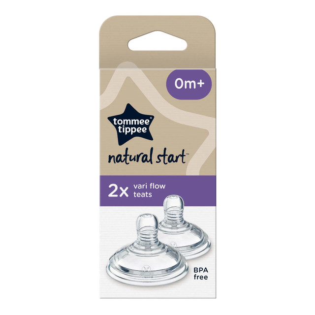 Tommee Tippee Natural Start Vari Flow 0+ Months 2 Pack
