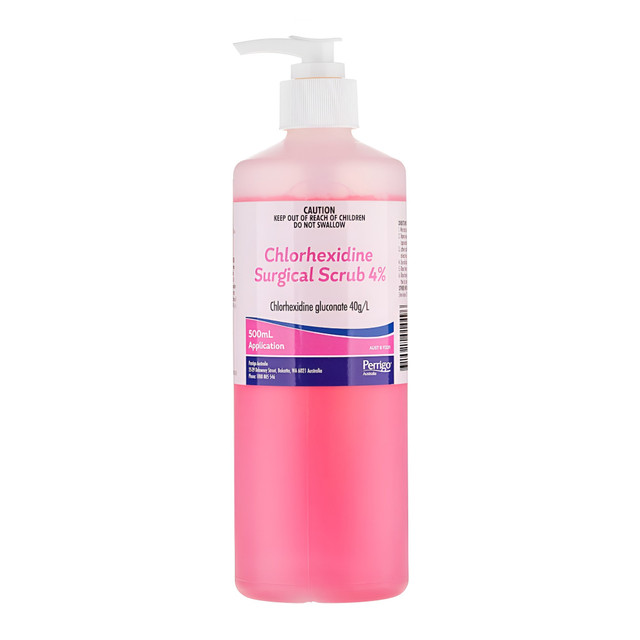 Hygi-Prep Chlorhexidine Surgical Scrub 4% 500ml