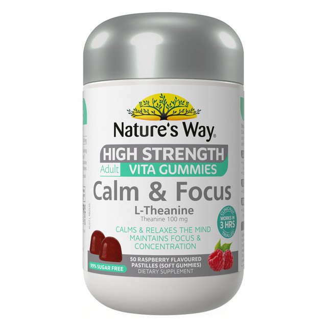 Nature's Way High Strength Adult Vita Gummies Calm & Focus L-Theanine 50s