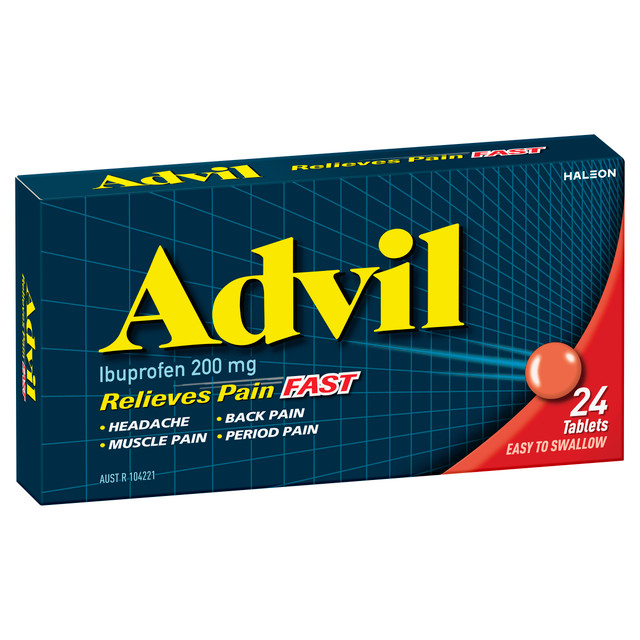 Advil Tablets 200mg Ibuprofen 24 Pack Advil Tablets 200mg Ibuprofen 24 Pack