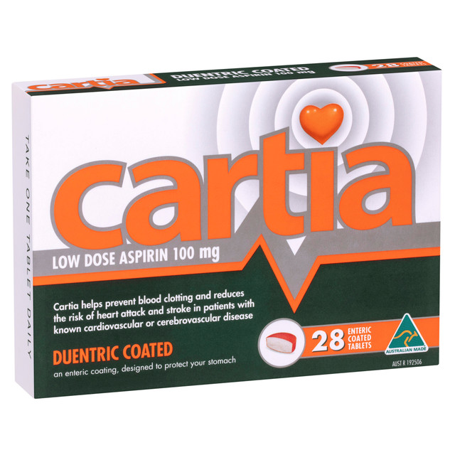 Cartia 100mg 28 Tablets Cartia 100mg 28 Tablets