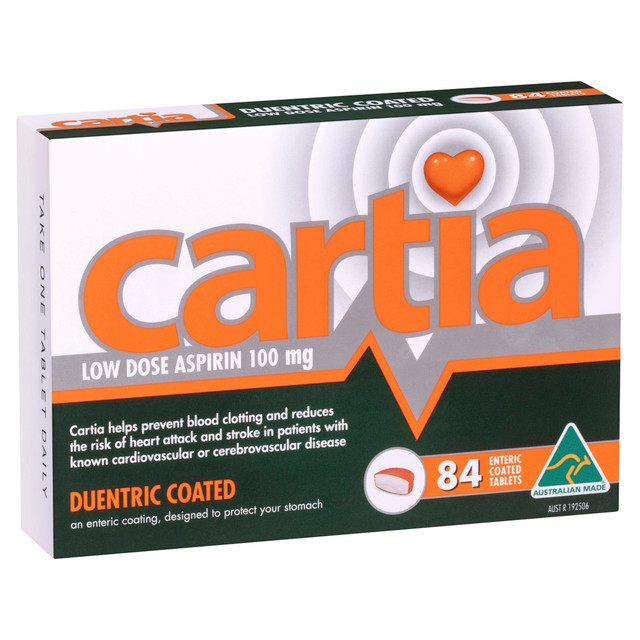 Cartia 100mg 84 Tablets Cartia 100mg 84 Tablets