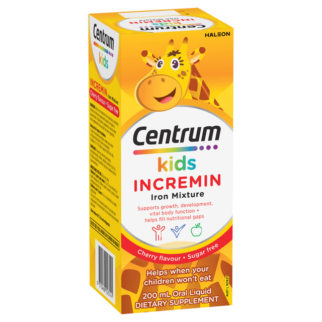 Centrum Kids Incremin Iron Mixture Oral Liquid Cherry 200mL