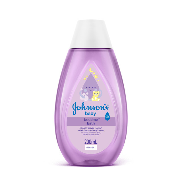 Johnson’s Baby Bedtime Bath Gentle Baby Wash with NaturalCalm™ Aromas – No More Tears Baby Bath Cleanser 200mL