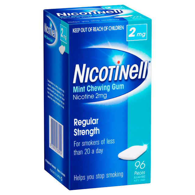 Nicotinell Stop Smoking Mint Gum Regular Strength 2mg 96 Pack Nicotinell Stop Smoking Mint Gum Regular Strength 2mg 96 Pack