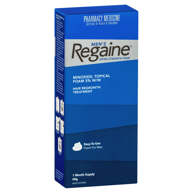 Men’s Regaine Extra Strength Foam 5% Minoxidil Hair Regrowth Treatment – Topical Hair Loss Treatment for Men (60g, 1 Month Supply)
