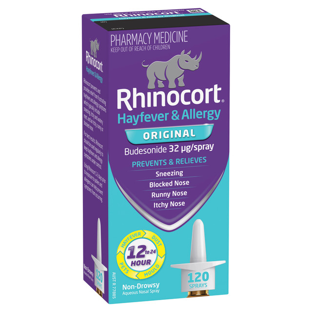 Rhinocort Hayfever & Allergy Original Nasal Spray 120 Sprays – Budesonide 32mcg, Non‑Drowsy