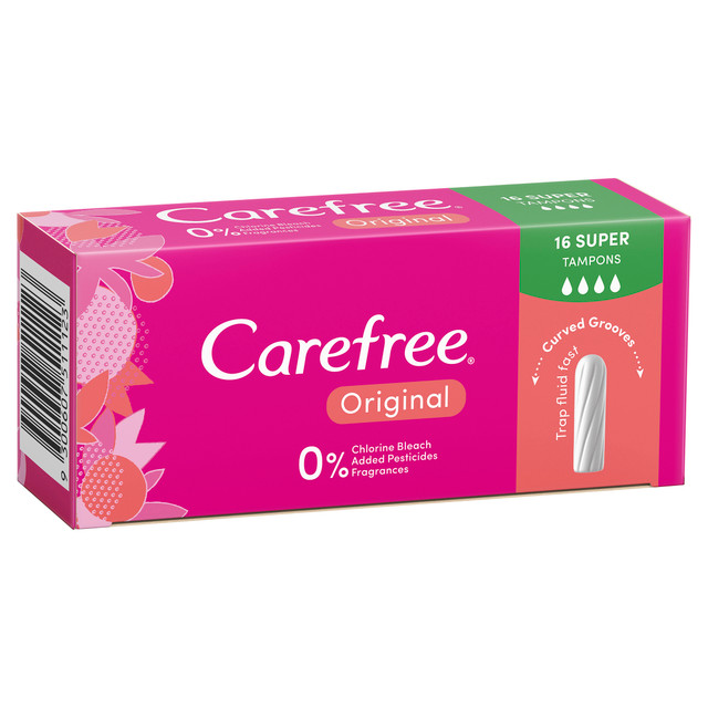 Carefree Original Super Tampons 16 pack Carefree Original Super Tampons 16 pack