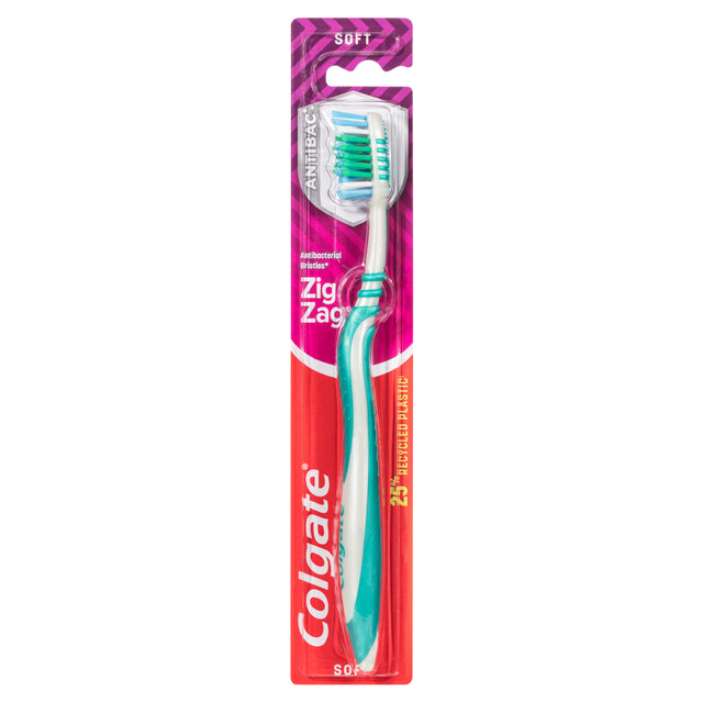 Colgate Zig Zag Manual Toothbrush, 1 Pack, Soft Bristles, Antibacterial Bristles Colgate Zig Zag Manual Toothbrush, 1 Pack, Soft Bristles, Antibacterial Bristles