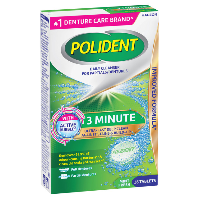 POLIDENT CLEANSER 3 MINUTE 36 PACK