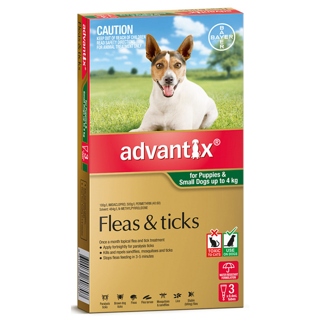 Advantix Dogs Small up to 4kg 3 Pack