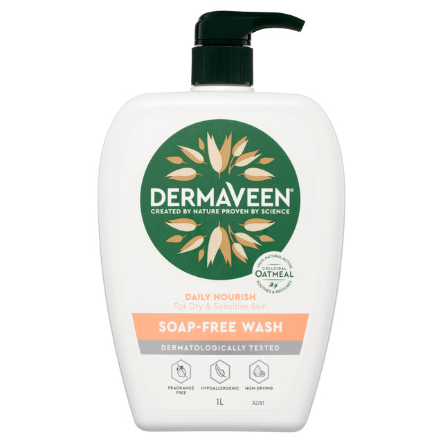 DermaVeen Daily Nourish Soap-Free Wash 1L
