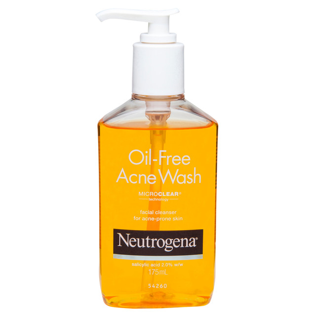 Neutrogena Oil-Free Acne Wash Facial Cleanser with Salicylic Acid 2% – Deep Cleansing Face Wash for Acne-Prone Skin 175ml