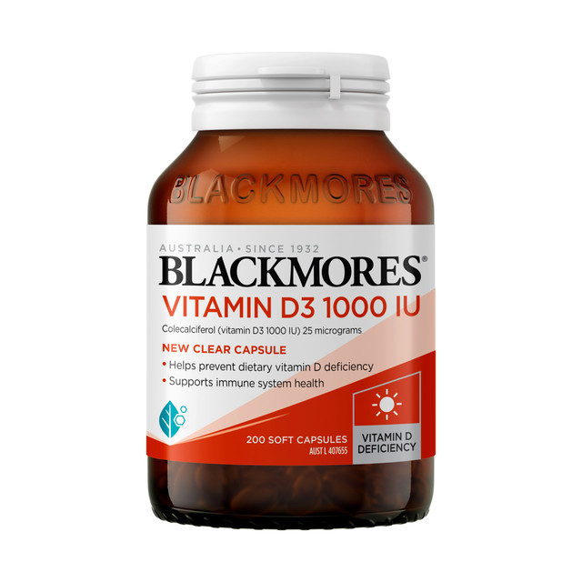 Blackmores Vitamin D3 1000 IU 200 Capsules Blackmores Vitamin D3 1000 IU 200 Capsules