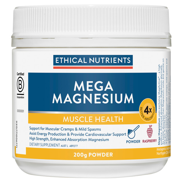 Ethical Nutrients Mega Magnesium 200g Powder Raspberry